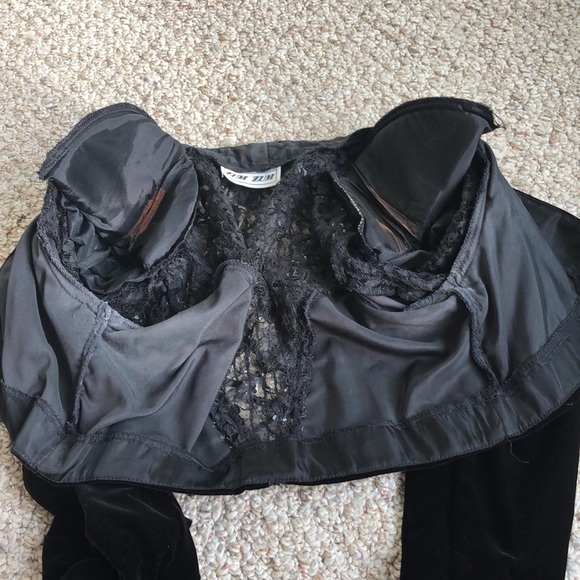 Vintage Velvet Strapless Dress with Jacket - Picture 9 of 9